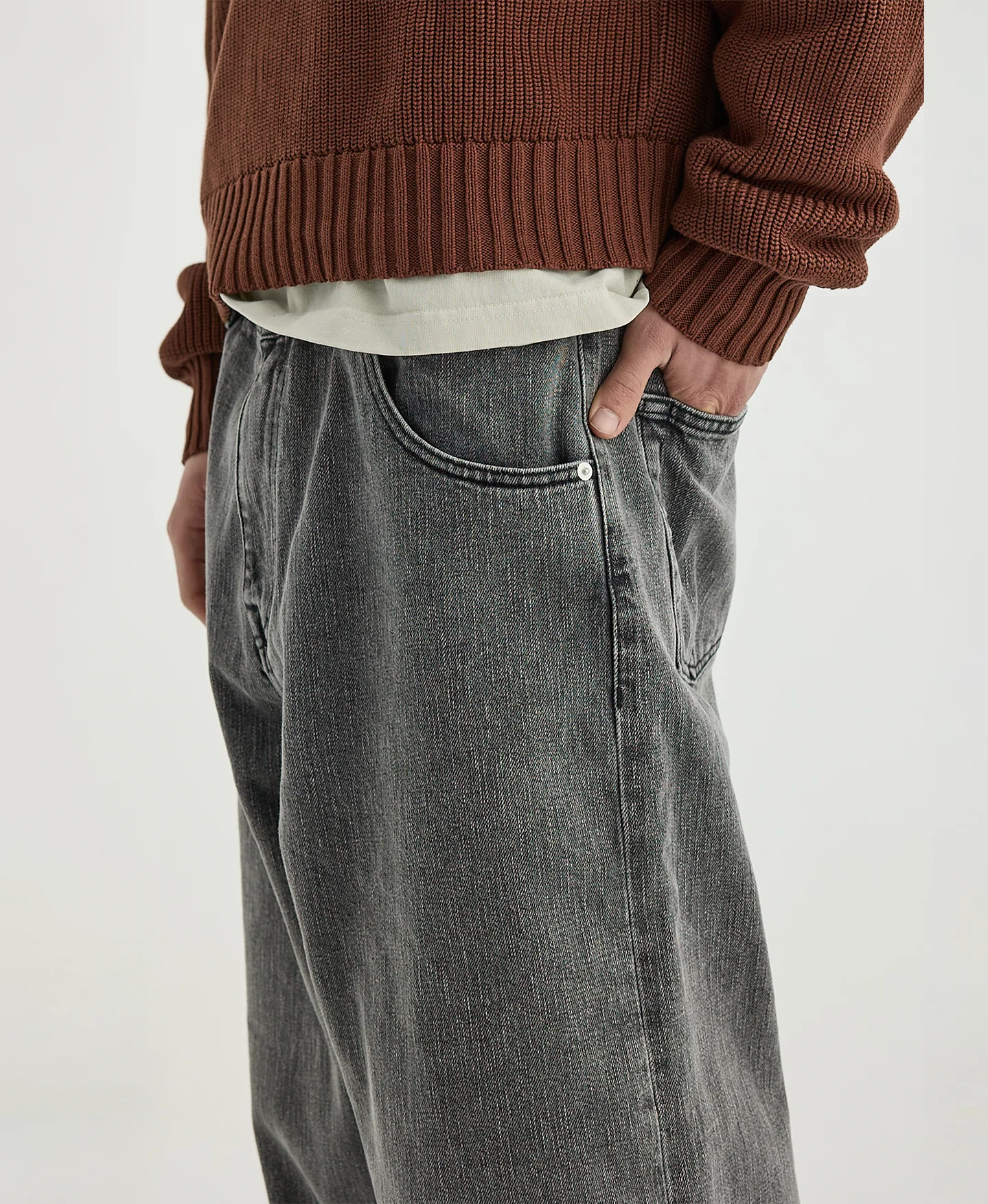 14oz 'Gray' Wash Selvedge Denim Jeans - Image 10