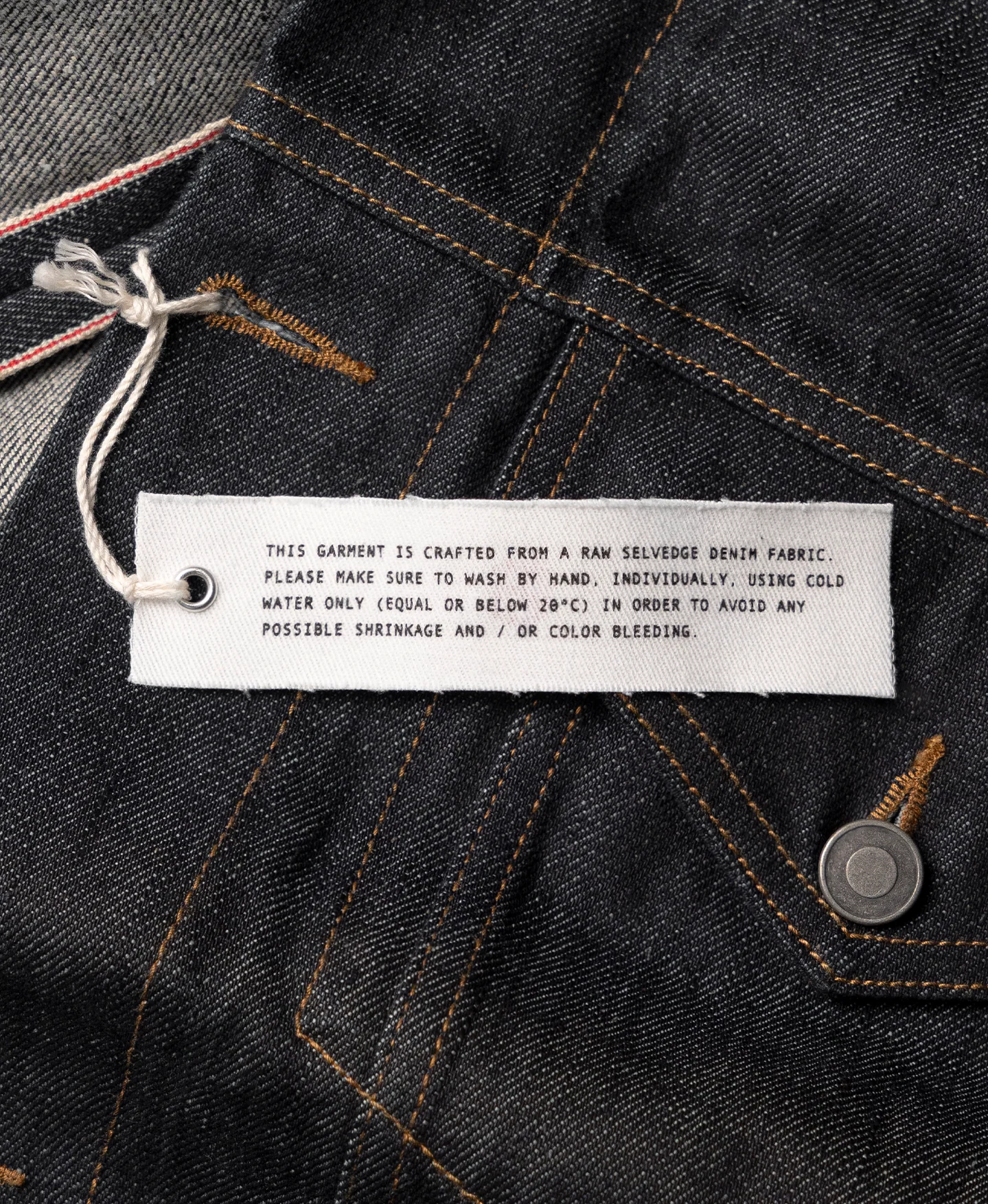14oz 'Indigo' Selvedge Raw Denim Jeans - Image 7