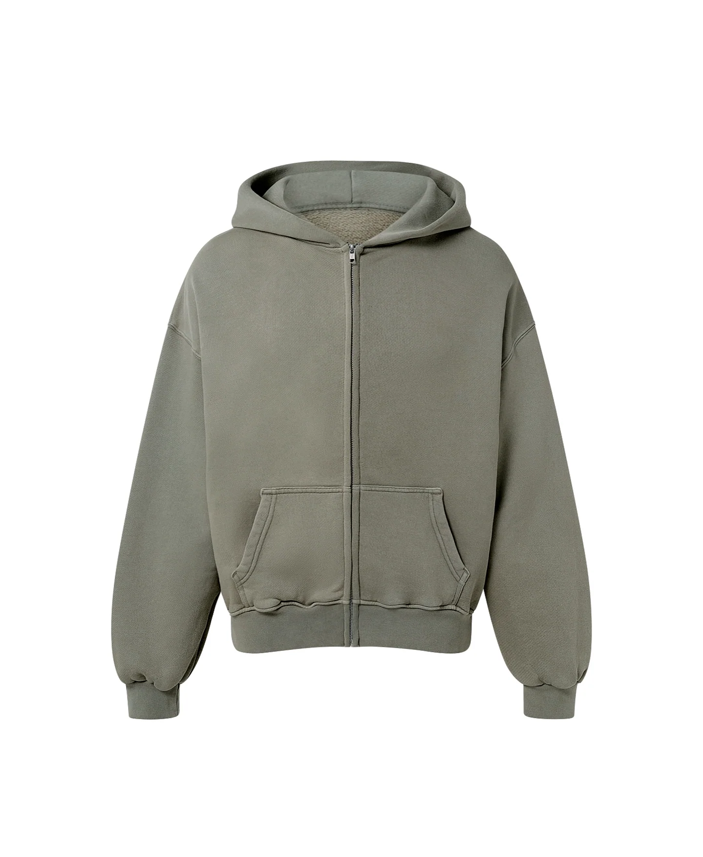 450 GSM 'Vintage Olive' Zipper