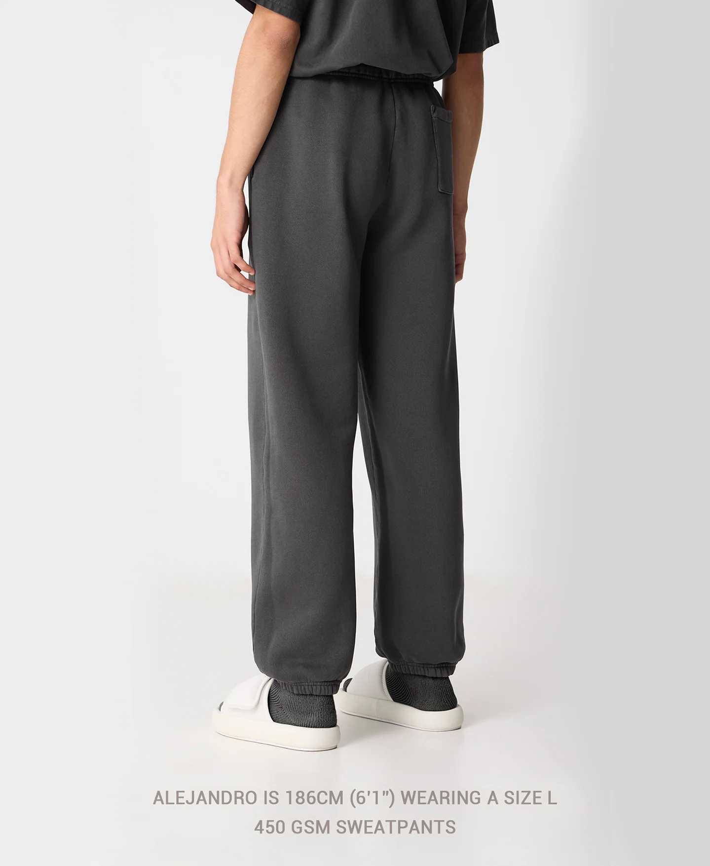 450 GSM 'Jet Black' Sweatpants - Image 6