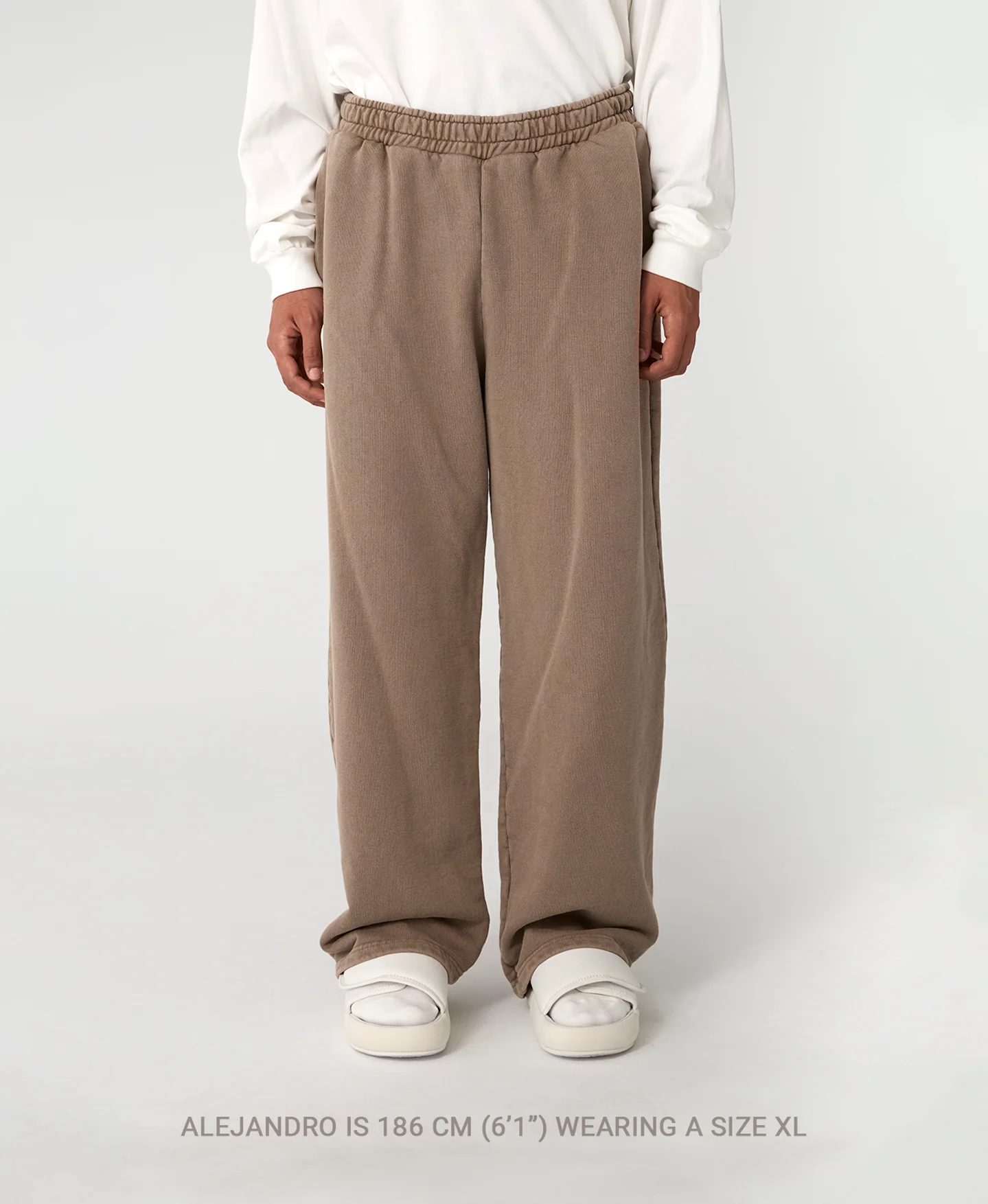 600 GSM 'Faded Black' Straight-leg Pants - Image 7
