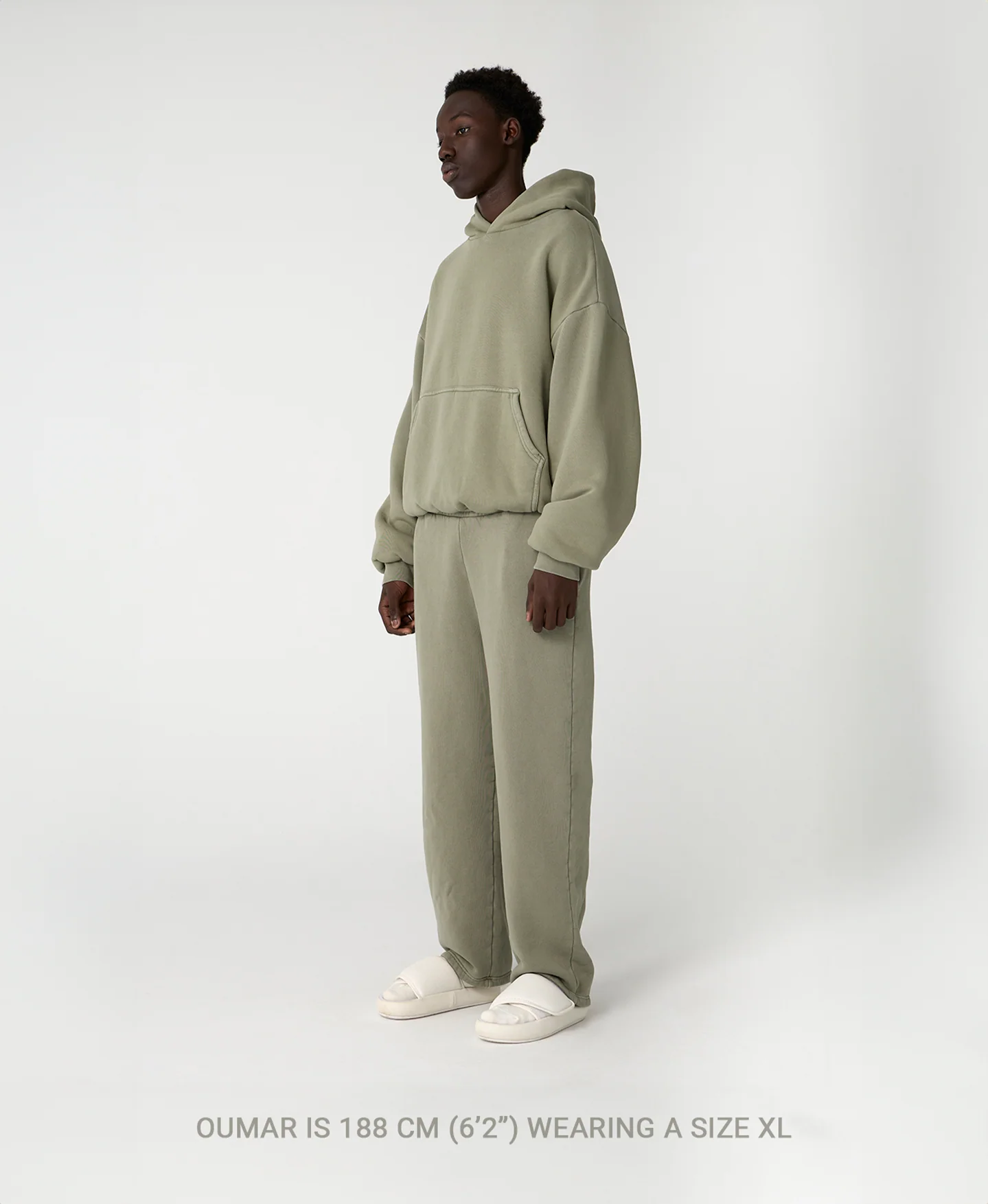 1000 GSM 'Olive' Double Hoodie - Image 5